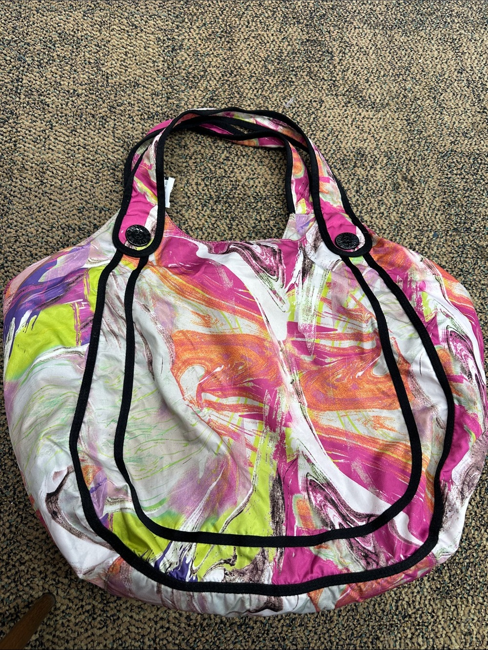 Kipling shoulder bag Colorful Swirl Tote Bag - Pink Multicolor.